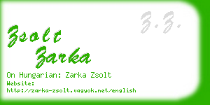 zsolt zarka business card